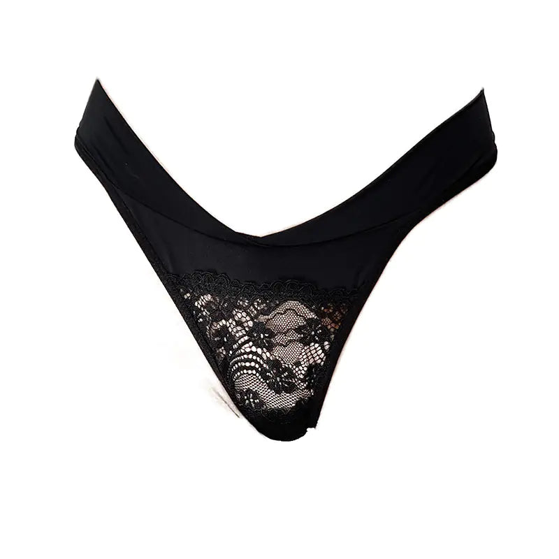 Low Waist Lace Breathable Cotton Thong Panties for Women