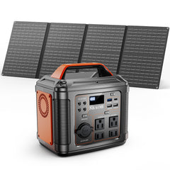 300W Portable Power Station, 296Wh Backup Lithium Battery, Solar Generator For Outdoors Camping Travel Hunting Blackout ,60W Solar Panel Is Included