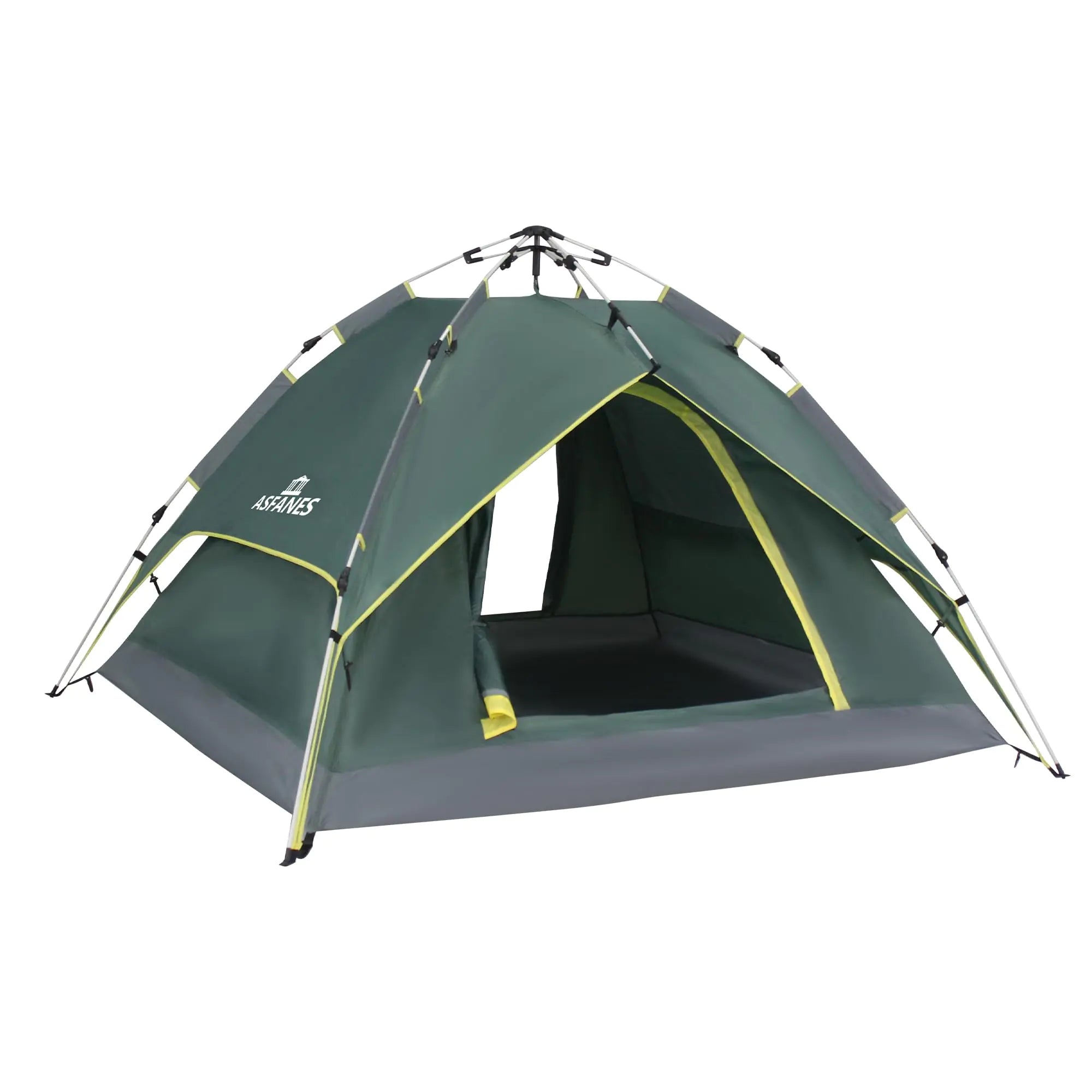 ASFANES 2 People Automatic Camping Tent Instant Tent for Outdoor Camping Ultralight Dome Tent 4 Seasons Waterproof & Windproof Camping Tent with Removable Outer Tarpaulin Army Green