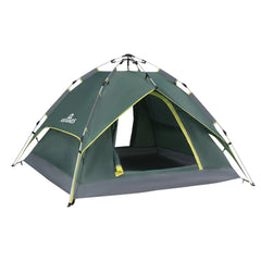 ASFANES 2 People Automatic Camping Tent Instant Tent for Outdoor Camping Ultralight Dome Tent 4 Seasons Waterproof & Windproof Camping Tent with Removable Outer Tarpaulin Army Green