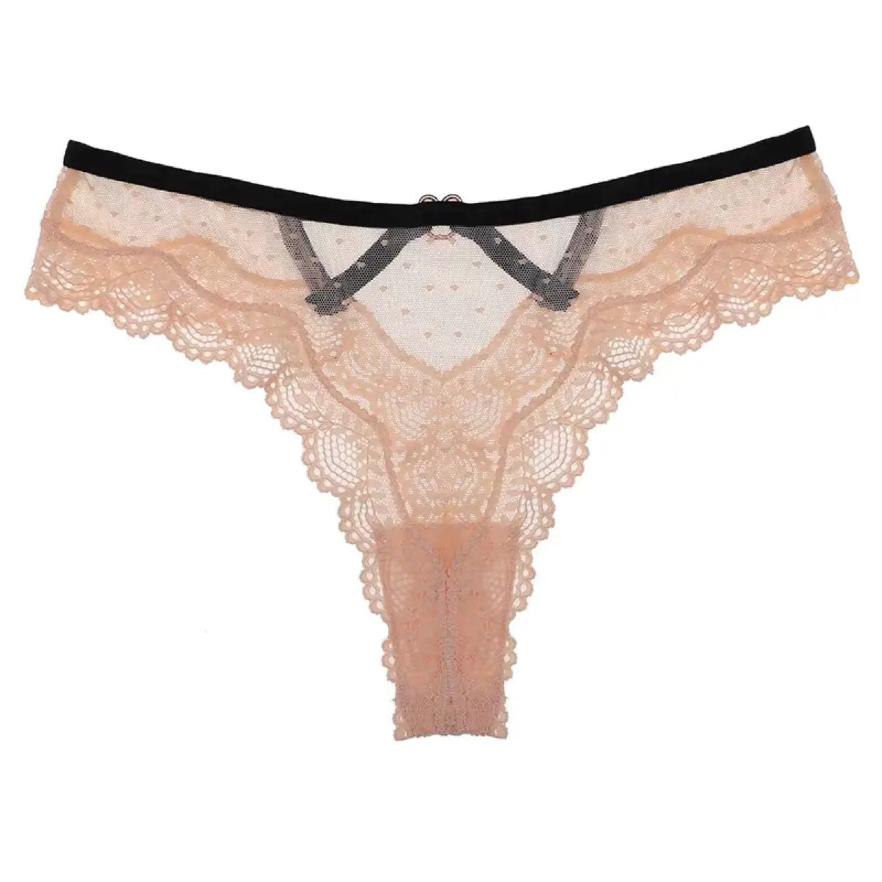 Romantic Lace Women's Thong - Sheer Low Waist Panties