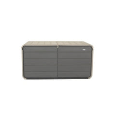 260 Gallon Plastic Deck Box, Large Patio Storage Box With Lock, Wheels  Waterproof Lid For Outdoor Cushions, Garden And Pool Supplies Gray