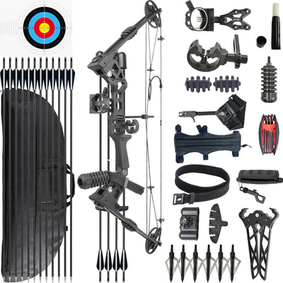 CENWTY Archery Compound Bow Set 20-70 LBS Draw Length 24