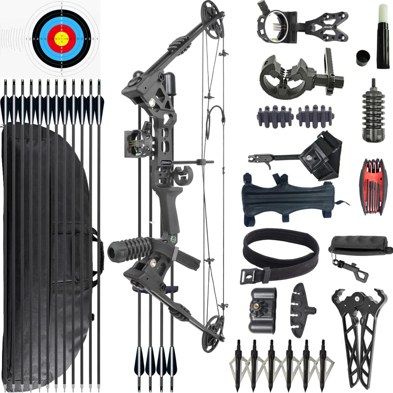 CENWTY Archery Compound Bow Set 20-70 LBS Draw Length 24